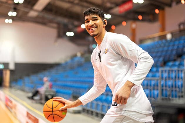 BARMER 2 Basketball Bundesliga ProA Saison 2020 2021 Spieltag 17 am 23 1 2021 Science City Jena vs wiha Panthers Schwenningen Rafael Alberton Rodrigues Jena , first time in the squad, Portrait Sparkassen Arena Jena