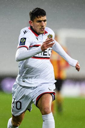 Youcef ATAL ( 20 - Nice ) - FOOTBALL : Lens vs Nice - Ligue 1 - Lens - 23 01 2021 FedericoPestellini Panoramic 