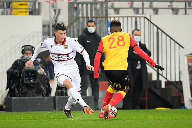 05 FLAVIUS DANILIUC (NICE) FOOTBALL : Lens vs Nice - Ligue 1 Uber Eats - 23 01 2021 FEP Panoramic 