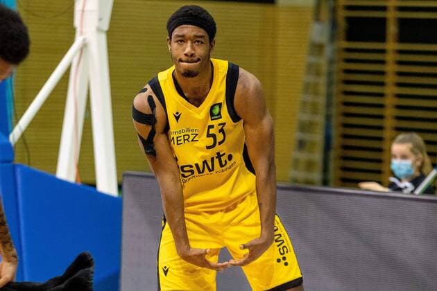 Isaiah Crawley Tigers Tübingen 53 ¨¨¨Tigers Tübingen vs Eisbären Bremerhaven, 2 Basketball, Bundesliga, Pro A, Barmer 2 Basketball, Matchday 17, Season 2020 2021, 23 01 2021, ¨¨ Tigers Tübingen Eisbären Bremerhaven, Basketball, 2 Bundesliga, Barmer 2 Basketball, Matchday 17, Season 2020 2021, 23 01 2021 Rottenburg am Neckar. Copyright: xNinaxSander xEibnerxPressefotoxIx EP_NSR