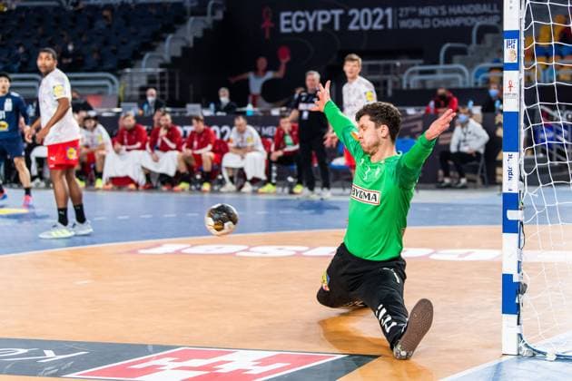 210123 Goalkeeper Niklas Landin Jacobsen during the 2021 IHF World Handball Championship match between Japan and Denmark on January 23, 2021 in Cairo Photo Mathias Bergeld BILDBYRAN COP 200 MB0105 handball handboll handball japan danmark denmark bbeng vm handball vm handbolls vm ihf handball world championship world handball championship 2021 world championship 2021,  Copyright: MATHIASxBERGELD BB210123MB074