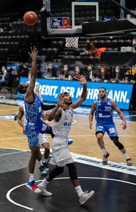 Matt Mobley FRA , Kameron Taylor Towers Basketball Bundesliga, BBL easyCredit Basketball, season 2020 2021, 14 matchday 23 01 21, Hamburg, Hamburg Towers vs FRAPORT SKYLINERS, Â