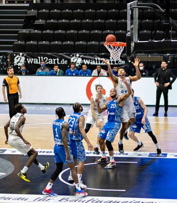 Jordan Swing Towers , Rasheed Moore FRA , Marvin Ogunsipe Towers Basketball Bundesliga, BBL easyCredit Basketball, 2020 2021 season, 14 match day 23 01 21, Hamburg, Hamburg Towers vs FRAPORT SKYLINERS, Â