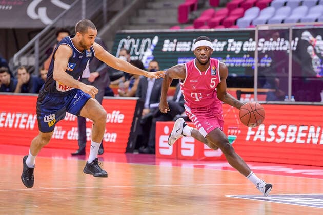 easyCredit BBL, Telekom Baskets Bonn vs HAKRO Merlins Crailsheim, 24 01 2021 Josh Hagins Telekom Baskets Bonn 5 , easyCredit BBL, Telekom Baskets Bonn vs HAKRO Merlins Crailsheim on 24 01 2021 at Telekom Dome Bonn, Bonn Nordrhein Westfalen Copyright: xBEAUTIFULxSPORTS Mueller-Laschetx
