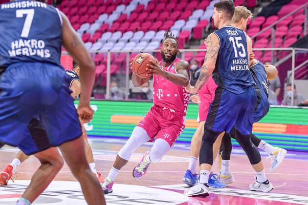 easyCredit BBL, Telekom Baskets Bonn vs HAKRO Merlins Crailsheim, 24 01 2021 Xavier Pollard Telekom Baskets Bonn 2 , easyCredit BBL, Telekom Baskets Bonn vs HAKRO Merlins Crailsheim on 24 01 2021 at Telekom Dome Bonn, Bonn Nordrhein Westfalen Copyright: xBEAUTIFULxSPORTS Mueller-Laschetx