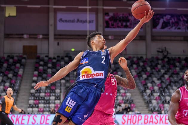 easyCredit BBL, Telekom Baskets Bonn vs HAKRO Merlins Crailsheim, 24 01 2021 Trae Bell Haynes HAKRO Merlins Crailsheim 2 , easyCredit BBL, Telekom Baskets Bonn vs HAKRO Merlins Crailsheim on 24 01 2021 at Telekom Dome Bonn, Bonn Nordrhein Westfalen Copyright: xBEAUTIFULxSPORTS Mueller-Laschetx