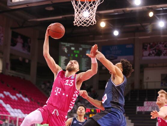 Deividas Gailius Telekom Baskets Bonn vs HAKRO Merlins Crailsheim easyCredit BBL 1 Bundesliga , Season 2020 2021 , Matchday 14