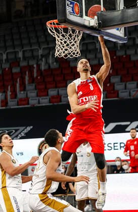 right Dominic Lockhart Brose Bamberg, 03 Brose Bamberg Basketball Löwen Braunschweig easyCredit BBL Basketball Bundesliga Basketball Season 2020 21 14 Matchday, 24 01 2021 Bamberg, Brose Arena Copyright: DanielxLöb
