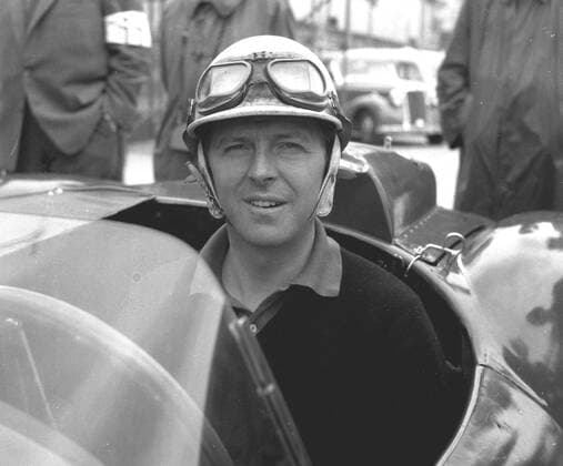 Wolfgang Graf Berghe von Trips (unser Bild vom 30.05.1958) verunglueckte am 10.9.1961 in Monza toedlich.U.B. z. von Trips in seinem Ferrari *** Wolfgang Graf Berghe von Trips our picture from 30 05 1958 had a fatal accident on 10 9 1961 in Monza U B z von Trips in his Ferrari HM