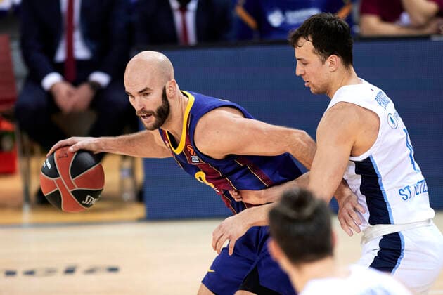 Basketball, EuroLeague, FC Barcelona - Zenit St. Petersburg January 26, 2021, Barcelona, Spain: Nicholas William Calathes of FC Barcelona, Barca during the Turkish Airlines EuroLeague match between FC Barcelona and Zenit San Petersbourg at Palau Blaugrana in Barcelona, Spain. Barcelona Spain - ZUMAd159 20210126_zia_d159_038 Copyright: xGerardxFrancox