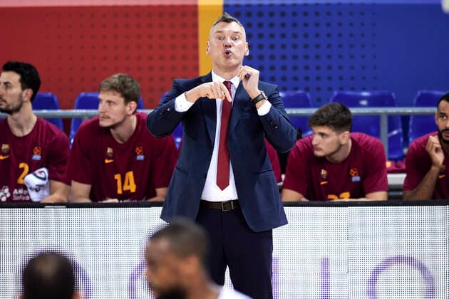 Basketball, EuroLeague, FC Barcelona - Zenit St. Petersburg January 26, 2021, Barcelona, Spain: Sarunas Jasikevicius of FC Barcelona, Barca during the Turkish Airlines EuroLeague match between FC Barcelona and Zenit San Petersbourg at Palau Blaugrana in Barcelona, Spain. Barcelona Spain - ZUMAd159 20210126_zia_d159_040 Copyright: xGerardxFrancox