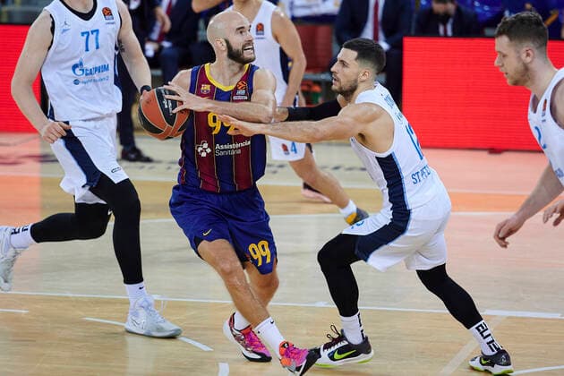 Basketball, EuroLeague, FC Barcelona - Zenit St. Petersburg January 26, 2021, Barcelona, Spain: Nicholas William Calathes of FC Barcelona, Barca during the Turkish Airlines EuroLeague match between FC Barcelona and Zenit San Petersbourg at Palau Blaugrana in Barcelona, Spain. Barcelona Spain - ZUMAd159 20210126_zia_d159_088 Copyright: xGerardxFrancox