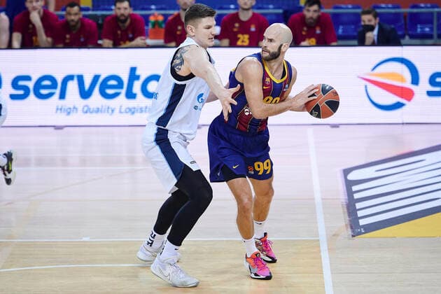 Basketball, EuroLeague, FC Barcelona - Zenit St. Petersburg January 26, 2021, Barcelona, Spain: Nicholas William Calathes of FC Barcelona, Barca during the Turkish Airlines EuroLeague match between FC Barcelona and Zenit San Petersbourg at Palau Blaugrana in Barcelona, Spain. Barcelona Spain - ZUMAd159 20210126_zia_d159_090 Copyright: xGerardxFrancox