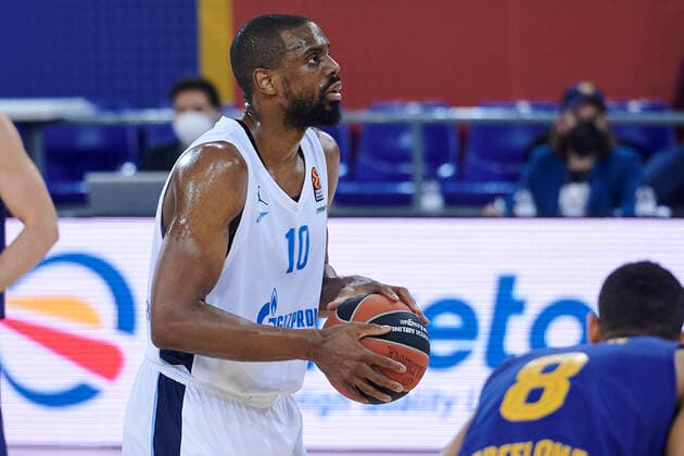 Basketball, EuroLeague, FC Barcelona - Zenit St. Petersburg January 26, 2021, Barcelona, Spain: Will Thomas of Zenit St Petersburg during the Turkish Airlines EuroLeague match between FC Barcelona, Barca and Zenit San Petersbourg at Palau Blaugrana in Barcelona, Spain. Barcelona Spain - ZUMAd159 20210126_zia_d159_123 Copyright: xGerardxFrancox