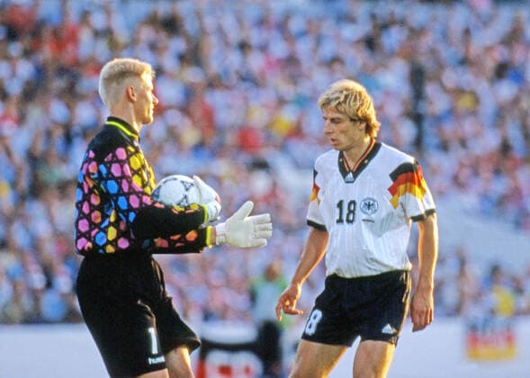 26 06 92 Denmark Germany Sweden, Gothenburg, 26 06 1992, Football, UEFA European Championship 1992 in Sweden, Final, Denmark DFB Germany 2 0 v l Peter Schmeichel Denmark , Jürgen Klinsmann Germany