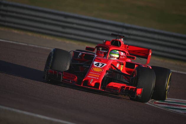 47 Mick Schumacher, Haas, Ferrari Driver Accademy drive the Ferrari SF71H in Fiorano, Modena. during Mick Schumacher Ferrari SF71H Formula 1 2021 private testing, Formula 1 Championship in Fiorano, Italy, January 28 2021  Copyright: xLiveMedia AlessioxDexMarcox xIPAx xLiveMediax 0