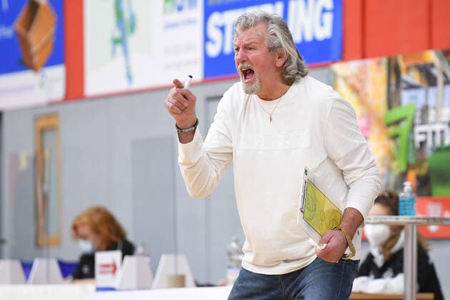 Basketball Women 1 Bundesliga 11 Matchday Herner TC BC Pharmaserv Marburg on 27 01 2021 in the H2K Arena in Herne Christoph Wysocki coach head coach Marburg xHDx