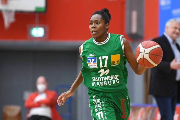 Basketball Women 1 Bundesliga 11 Matchday Herner TC BC Pharmaserv Marburg on 27 01 2021 at the H2K Arena in Herne Tonisha Vanee Baker Marburg xHDx