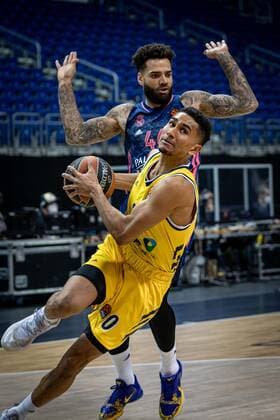 Basketball Berlin 29 01 2021 Season 2020 2021 Euroleague Regualar Season Alba Berlin vs Real Madrid Maodo Lo Alba Berlin, No 00 Jeffery Taylor Real Madrid, No 44