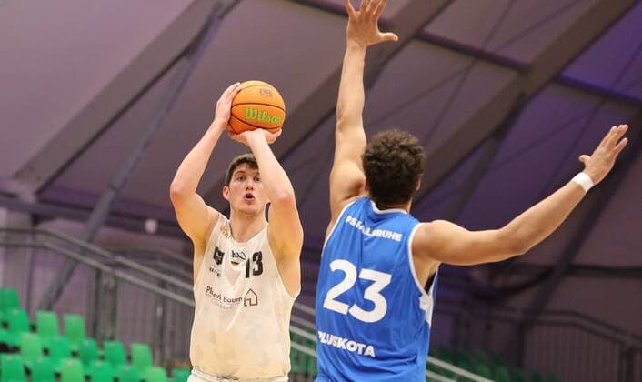30 01 2021 Basketball Season 2019 2020 2 Bundesliga Pro A 18 Matchday Nürnberg Falcons Basketball Club NBC PS Karlsruhe LIONS DaMa Jonathan Maier 13, Nürnberg Falcons BC NBC Maurice Marko Pluskota 23, PS Karlsruhe Lions