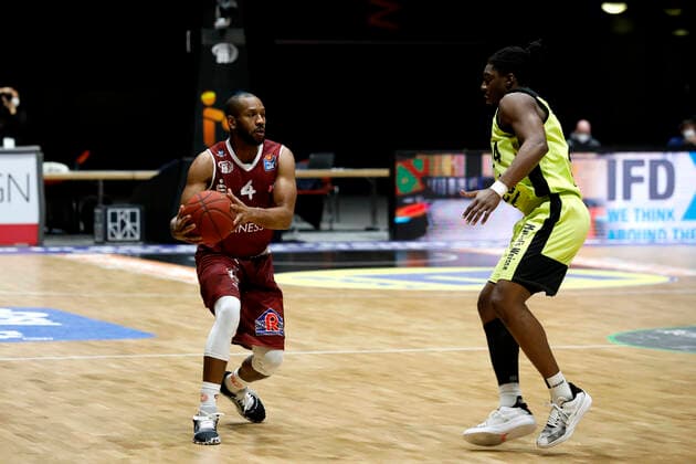 30 01 2021, easyCredit Basketball Bundesliga, BBL, season 2020 2021, men, Chemnitz Niners Medi Bayreuth Virgel Matthews, Niners Chemnitz Chemnitz Fair Chemnitz Saxony Germany