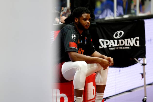 30 01 2021, easyCredit Basketball Bundesliga, BBL, season 2020 2021, men, Chemnitz Niners Medi Bayreuth Joe Lawson, Niners Chemnitz Chemnitz Fair Chemnitz Saxony Germany