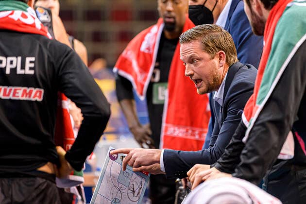 Ludwigsburg, Germany 30 January 2021 BBL 20 21 MHP Riesen Ludwigsburg vs JobStairs Giessen 46ers coach Rolf Scholz Giessen Ludwigsburg MHP Arena Baden Württemberg Germany