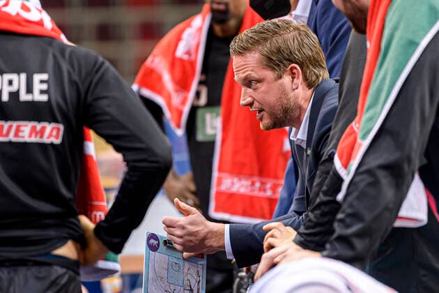 Ludwigsburg, Germany 30 January 2021 BBL 20 21 MHP Riesen Ludwigsburg vs JobStairs Giessen 46ers coach Rolf Scholz Giessen Ludwigsburg MHP Arena Baden Württemberg Germany
