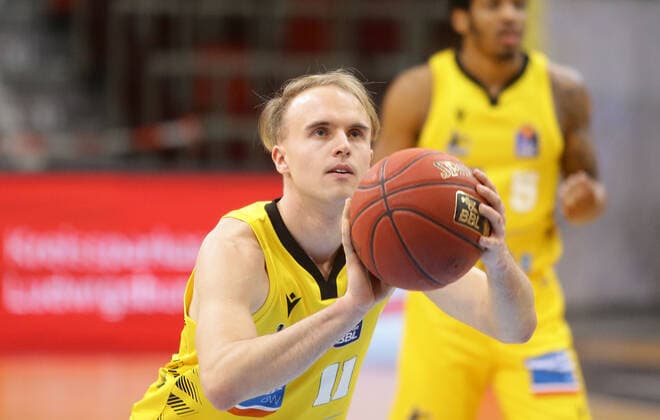 Ludwigsburg , Basketball easyCredit BBL Bundesliga , MHP RIESEN Ludwigsburg vs JobStairs GIESSEN 46ers , Lukas Herzog Giants