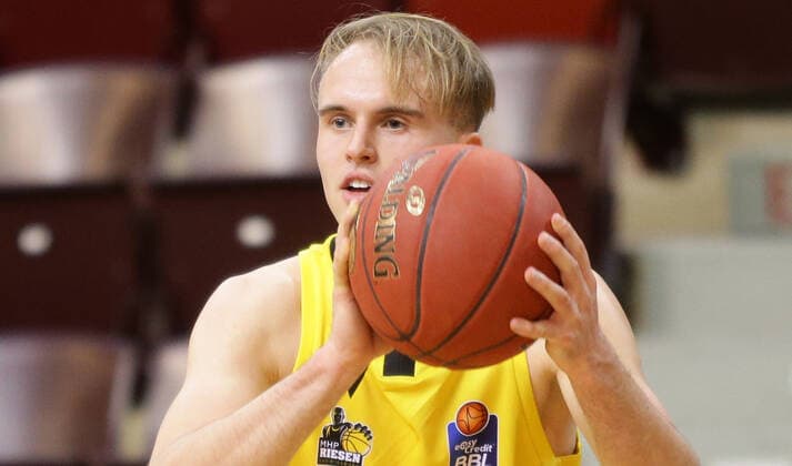 Ludwigsburg , Basketball easyCredit BBL Bundesliga , MHP RIESEN Ludwigsburg vs JobStairs GIESSEN 46ers , Lukas herzog Riesen