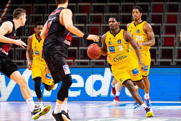 Ludwigsburg, Germany 30 January 2021 BBL 20 21 MHP Riesen Ludwigsburg vs JobStairs Giessen 46ers Jaleen Smith Ludwigsburg Ludwigsburg MHP Arena Baden Württemberg Germany