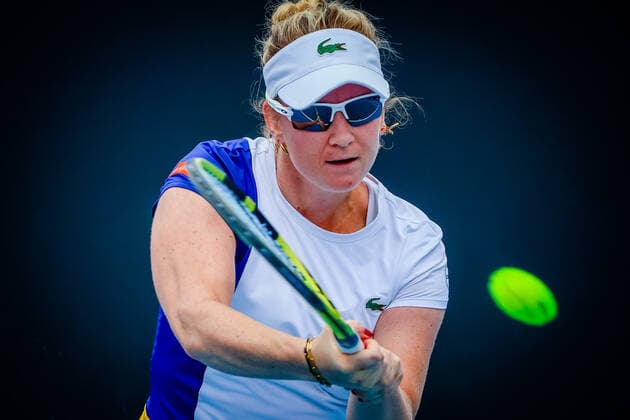 Ysaline Bonaventure WTA, Tennis Damen 123) in action against Danieele Collins (WTA 13) during the Summer Series match, Sunday 31 January 2021 in Melbourne Park, Melbourne, Australia. PATRICKxHAMILTON  x05950081x