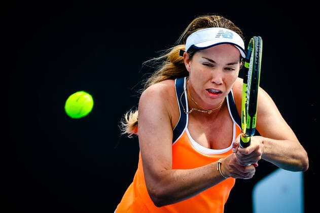 American Danielle Collins WTA, Tennis Damen 13) in action against Belgian Ysaline Bonaventure (WTA 123) during the Yarra Valley Classic tournament, a Summer Series tournament, Sunday 31 January 2021 in Melbourne Park, Melbourne, Australia. PATRICKxHAMILTON  x05950097x