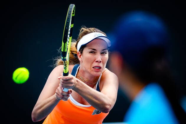 American Danielle Collins WTA, Tennis Damen 13) in action against Belgian Ysaline Bonaventure (WTA 123) during the Yarra Valley Classic tournament, a Summer Series tournament, Sunday 31 January 2021 in Melbourne Park, Melbourne, Australia. PATRICKxHAMILTON  x05950100x