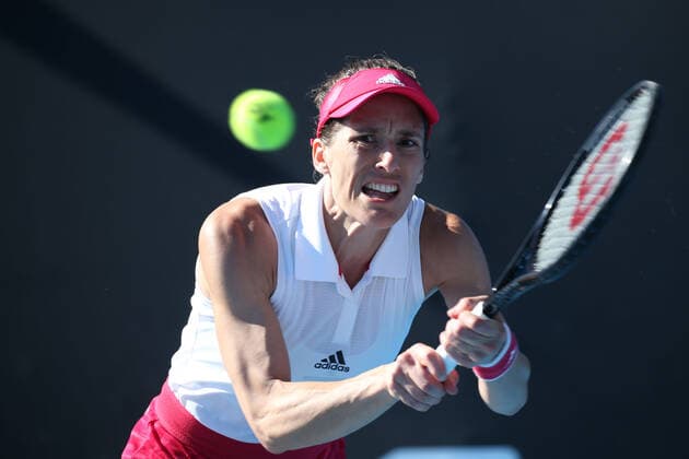 Andrea Petkovic, GER, during 2021 Melbourne Summer Series AO pre tournaments in Melbourne, 31 01 2021