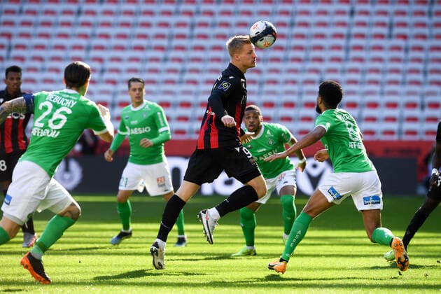 09 KASPER DOLBERG (NICE) FOOTBALL : Nice vs Saint Etienne - Ligue 1 Uber Eats - 31 01 2021 FEP Panoramic 