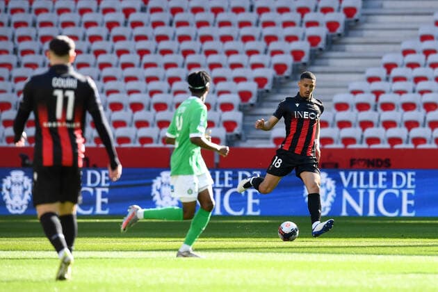 18 WILLIAM SALIBA (NICE) FOOTBALL : Nice vs Saint Etienne - Ligue 1 Uber Eats - 31 01 2021 FEP Panoramic 