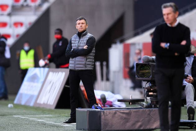 ADRIAN URSEA (ENTRAINEUR NICE) FOOTBALL : Nice vs Saint Etienne - Ligue 1 Uber Eats - 31 01 2021 FEP Panoramic 