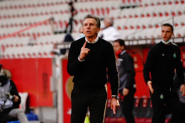 Claude Puel (entraineur de l AS Saint Etienne) FOOTBALL : OGC Nice vs Saint Etienne - Ligue 1 Uber Eats - Nice - 31 01 2021 NorbertScanella PanoramiC 