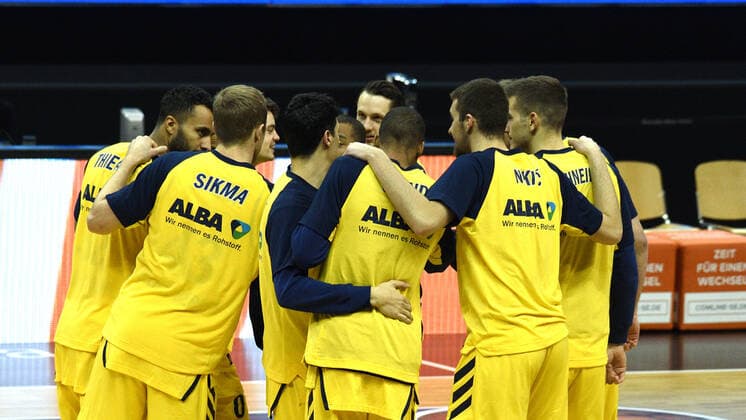 Welcome Team Alba, 31 01 2021, BBL, Alba Berlin vs RASTA Vechta , at Mercedes Benz Arena, GER, Berlin, 31 01 2021, BBL, Alba vs RASTA Vechta Berlin Copyright: xUwexKoch xEibner-Pressefotox EP_ukh