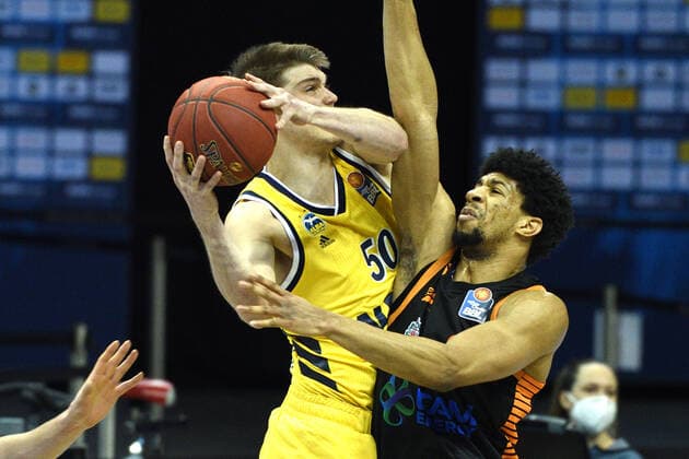 f l Ben Lammers Alba, Jordan Barnett Rasta Vechta, 31 01 2021, BBL, Alba Berlin vs RASTA Vechta , at Mercedes Benz Arena, GER, Berlin, 31 01 2021, BBL, Alba vs RASTA Vechta Berlin Copyright: xUwexKoch xEibner-Pressefotox EP_ukh