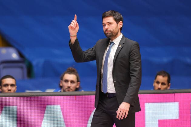 Fraport Skyliners Telekom Baskets Bonn, easyCredit BBL coach Sebastian Gleim Fraport Skyliners Basketball match of the easyCredit BBL between Fraport Skyliners and Telekom Baskets Bonn on 31 January 2021 at Fraport Arena in Frankfurt am Main , Frankfurt am Main Hesse Germany Fraport Arena