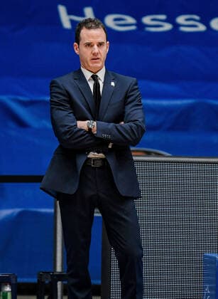 31 01 2021, xpsx, basketball easyCredit BBL, Fraport Skyliners Telekom Baskets Bonn v l coach head coach William Voigt Telekom Baskets Bonn emspor Frankfurt am Main