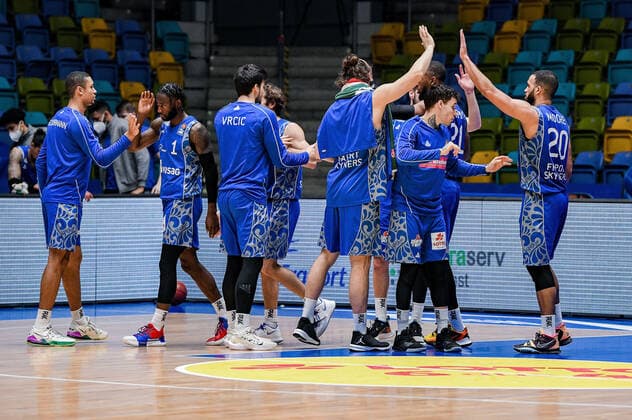 31 01 2021, xpsx, Basketball easyCredit BBL, Fraport Skyliners Telekom Baskets Bonn v l jubilation at Frankfurt emspor Frankfurt am Main.