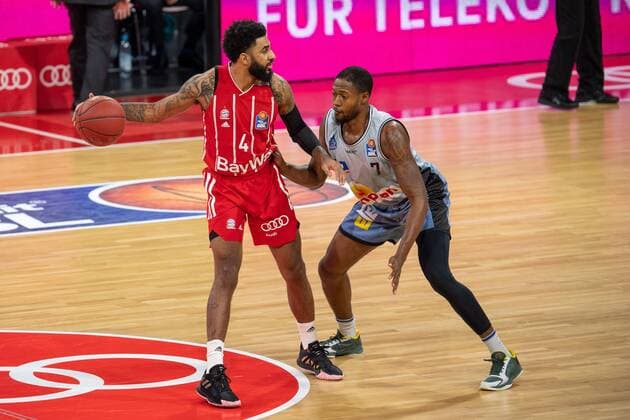 D Seeley 4 FC Bayern , Haywood Highsmith 7 Crailsheim Merlins , FC Bayern Basketball vs Crailsheim Merlins, BBL, 31 01 2021 Muenchen Bayern Germany Copyright: xkolbert-press UlrichxGamelx