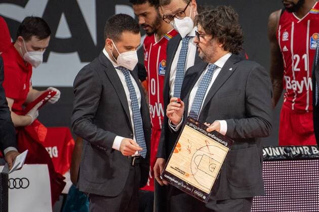 Head Coach Andrea Trinchieri FC Bayern Strategy Board, FC Bayern Basketball vs Crailsheim Merlins, BBL, 31 01 2021 Munich Bavaria Germany Copyright: xkolbert-press UlrichxGamelx