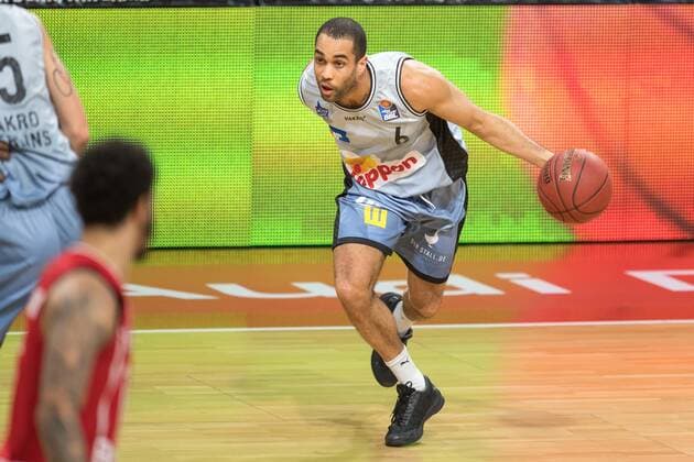 Basketball, BBL, 20210131, FC Bayern München Merlins Crailsheim In the picture Elias LASISI Merlins Crailsheim, 6 Munich Audi Dome Bayern Germany Copyright: Passion2Press MarkusxFischerx