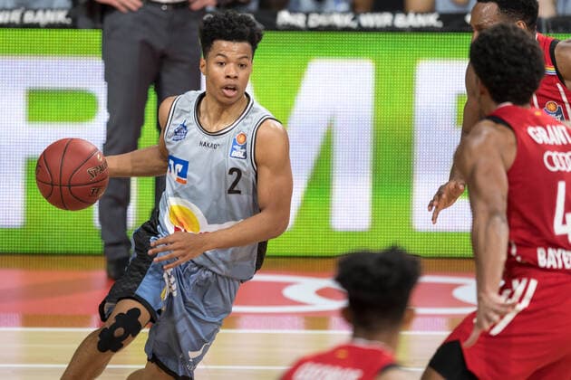 Basketball, BBL, 20210131, FC Bayern Munich Merlins Crailsheim In the picture Trae BELL HAYNES Merlins Crailsheim, 2 Munich Audi Dome Bayern Germany Copyright: Passion2Press MarkusxFischerx