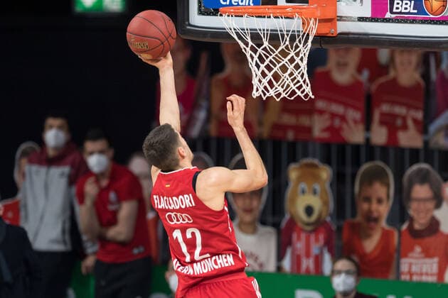 Basketball, BBL, 20210131, FC Bayern Munich Merlins Crailsheim In the picture Diego FLACCADORI FC Bayern Munich, 12 basket Munich Audi Dome Bayern Germany Copyright: Passion2Press MarkusxFischerx