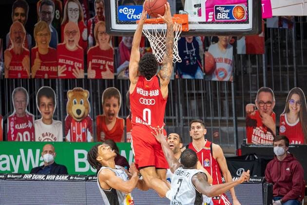 Nick Weiler Babb 0 FC Bayern , dunk, FC Bayern Basketball vs Crailsheim Merlins, BBL, 31 01 2021 Muenchen Bayern Germany Copyright: xkolbert-press UlrichxGamelx
